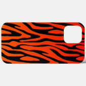 Cooles Orange- und Schwarz-Zebra-Streifen-Muster Case-Mate iPhone Hülle (Rückseite (Horizontal))