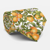 Cooles Orangenfrucht und Orangenblütenblüten Krawatte (Gerollt)