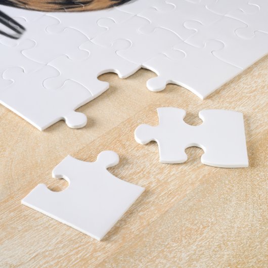 Cooles Orangenkatzenjamming auf der Gitarre Puzzle (Seite)