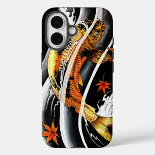 Cooles orientalisches japanesisches Gold Lucky Koi iPhone 16 Hülle