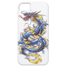 Cooles orientalisches japanisches blaues Drache Case-Mate iPhone Hülle
