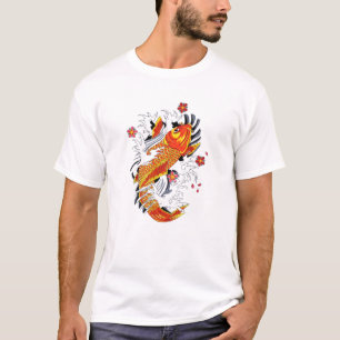 Cooles orientalisches japanisches Goldglücklicher T-Shirt