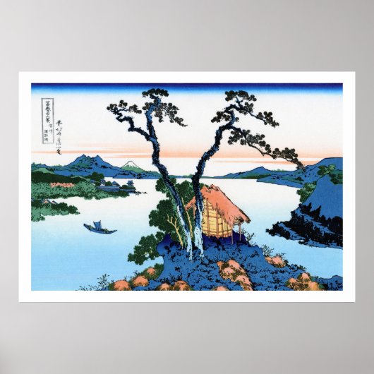 Cooles orientalisches japanisches Hokusai Fuji Aus Poster (Vorne)