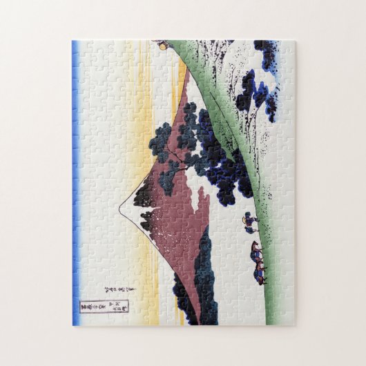 Cooles orientalisches japanisches Hokusai Fuji Aus Puzzle (Vertikal)