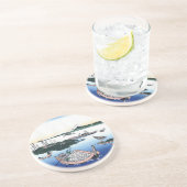 Cooles orientalisches japanisches Hokusai Fuji Aus Sandstein Untersetzer (Seite)