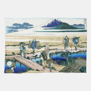 Cooles orientalisches japanisches Hokusai Fuji Lan Geschirrtuch