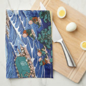 Cooles orientalisches japanisches Hokusai Fuji Lan Handtuch (Viertel Falte)