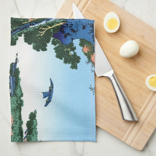 Cooles orientalisches japanisches Hokusai Fuji Lan Handtuch (Viertel Falte)