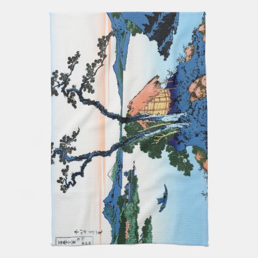 Cooles orientalisches japanisches Hokusai Fuji Lan Handtuch (Vertikal)