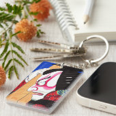 Cooles orientalisches japanisches kabuki schlüsselanhänger (Vorderseite rechts)