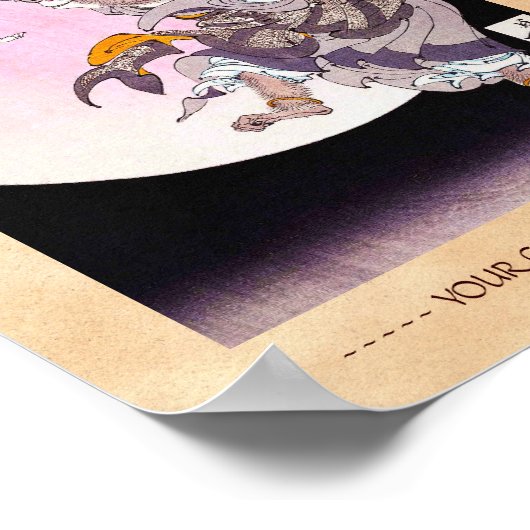 Cooles orientalisches japanisches legendäres Affen Poster (Ecke)