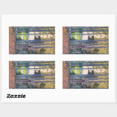 Cooles orientalisches japanse rechteckiger aufkleber (Blatt)