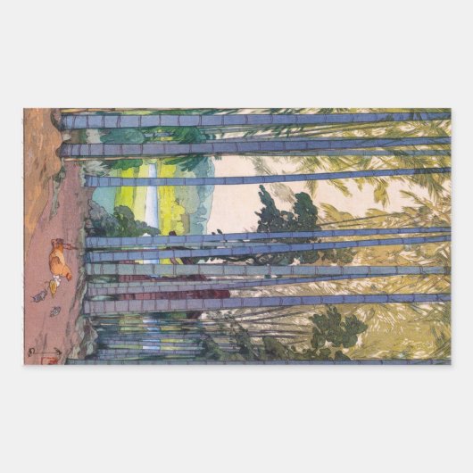 Cooles orientalisches japanse rechteckiger aufkleber (Vorderseite)