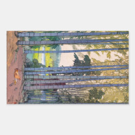 Cooles orientalisches japanse rechteckiger aufkleber