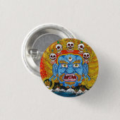 Cooles orientalisches Thangka-Dämon Tattoo-Kunst Button (Vorne & Hinten)