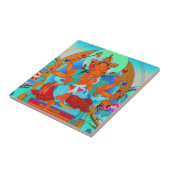 Cooles orientalisches Thangka-Tattoo Fliese (Seite)