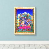 Cooles orientalisches Thangka-Tattoo Palden Lhamo Leinwanddruck (Insitu (Holzboden))