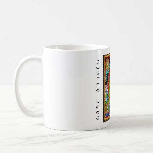Cooles orientalisches tibetanisches thangka kaffeetasse (Links)