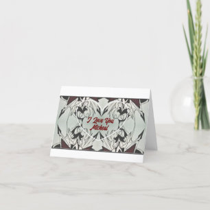 Cooles Originaldesign auf Valentinenkarte Feiertagskarte