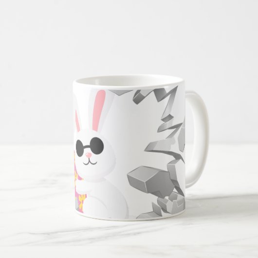 Cooles Osterhasen mit farbenfrohen Eiern Kaffeetasse (VorderseiteRechts)