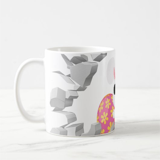 Cooles Osterhasen mit farbenfrohen Eiern Kaffeetasse (Links)