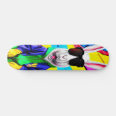 Cooles Osterhasen mit Schatten Skateboard (Horizontal)