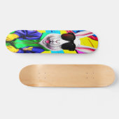 Cooles Osterhasen mit Schatten Skateboard (Horizontal)