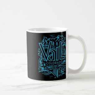Cooles Outdoor Skifahren Vintag Souvenir Besuchen  Kaffeetasse