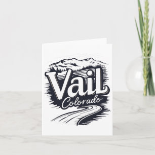 Cooles Outdoor Skifahren Vintag Souvenir Besuchen Karte