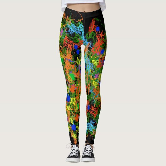 Cooles Paint Splotch Design Leggings (Vorderseite)