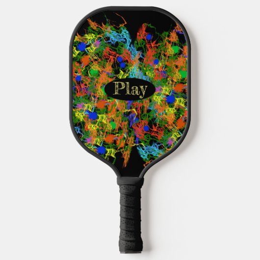 Cooles Paint Splotch Design Pickleball Schläger (Vorderseite)