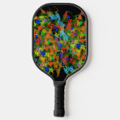 Cooles Paint Splotch Design Pickleball Schläger (Rückseite)