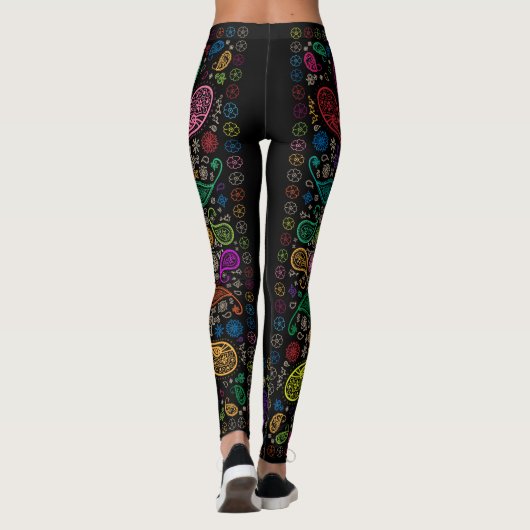 Cooles Paisley-Muster Leggings (Rückseite)