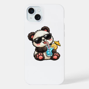 Cooles Panda-Getränk iPhone 15 Plus Hülle