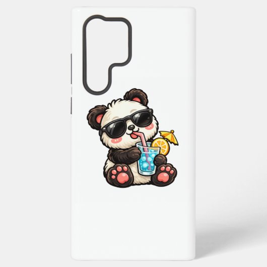 Cooles Panda-Getränk Samsung Galaxy Hülle (Rückseite)