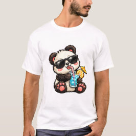 Cooles Panda-Getränk T-Shirt