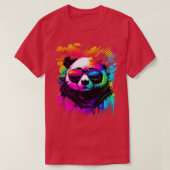 Cooles Panda mit Sonnenbrille Graphic T-Shirt (Design vorne)