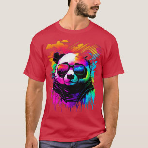 Cooles Panda mit Sonnenbrille Graphic T-Shirt