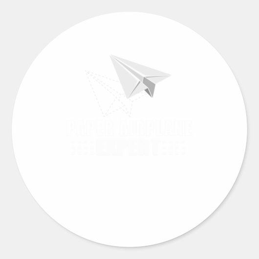 Cooles Papier Flugzeug Experte Funny Origami Flugz Runder Aufkleber (Vorderseite)