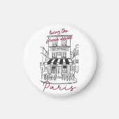 Cooles Pariser Café – Ikonisches Pariser Straßenca Magnet (Vorne)