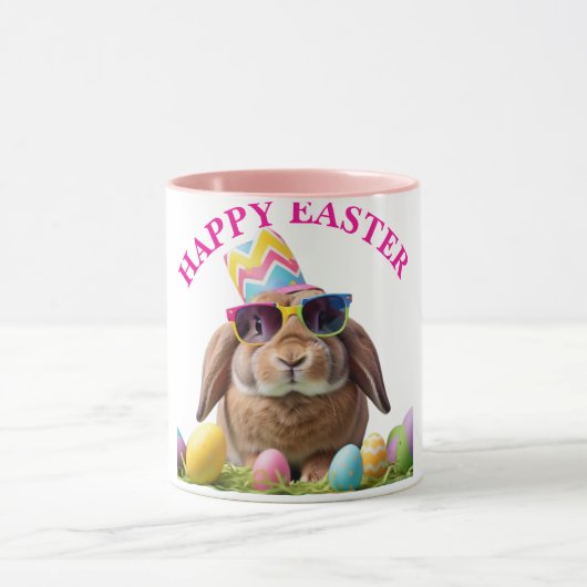 Cooles Party Bunny mit Sonnenbrille Tasse (Zentrum)