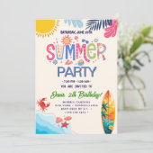 COOLES Party Einladung (Stehend Vorderseite)