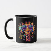 Cooles Party Giraffe mit Kopfhörern Tasse (Links)