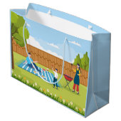cooles Party Große Geschenktüte (Rückseite Schrägansicht)