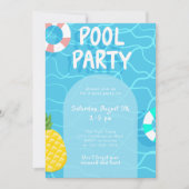 Cooles Party im Schwimmbad Einladung (Vorderseite)