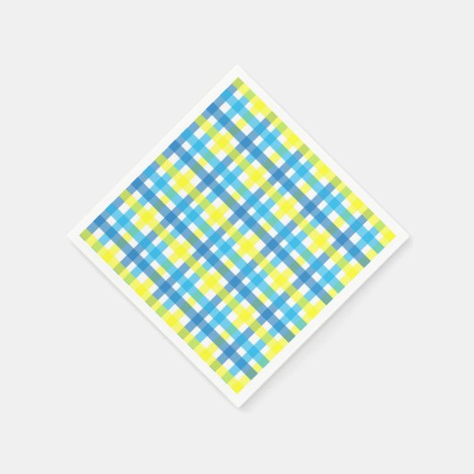 Cooles Party mit blauen und gelben Streifen Serviette (Ecke)
