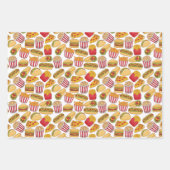 cooles Party mit Fast Food-Kacheln Geschenkpapier Set (Vorderseite 2)