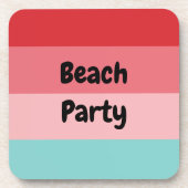 Cooles Party mit Streifen Getränkeuntersetzer (Vorderseite)