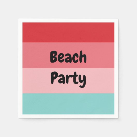 Cooles Party mit Streifen Serviette (Vorderseite)