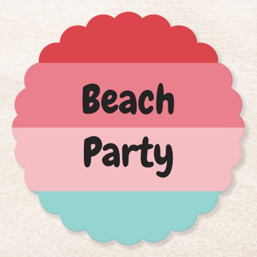 Cooles Party mit Streifen Untersetzer (Vorderseite)